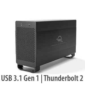 (*) OWC Mercury Elite Pro Dual USB 3.1 Gen 1 & Thunderbolt 2 RAID Storage Enclosure with cables