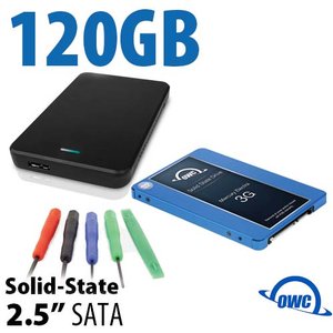 OWC DIY SSD Upgrade Bundle: 120GB OWC Mercury Electra 3G SSD, OWC Express Enclosure & OWC 5-Piece Toolkit