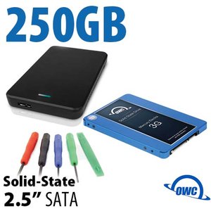 OWC DIY SSD Upgrade Bundle: 250GB OWC Mercury Electra 3G SSD, OWC Express Enclosure & OWC 5-Piece Toolkit